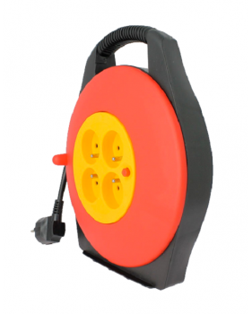 Enrouleur Électrique 4 Prises 16a/230vac - 3g1,5 – 10 Mètres + Coupe Circuit
