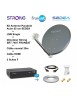 Kit Parabole Acier 65 cm Anthracite + LNB Single Full HD 4K + Décodeur SRT 7407 FRANSAT + Câble coax 20m + Câble HDMI + 2 fiches