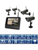 Kit video surveillance sans-fil numérique avec 4 caméras extérieure IP54 - infrarouge