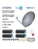 Kit Parabole Acier 85cm Anthracite + LNB Quad HD 4K + 4 Décodeurs SRT 7407 FRANSAT + Câble 100m + 4 Câbles HDMI + 8 Fiches F
