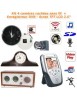 Kit 4 caméras cachées sans fil + Enregistreur DVR portable sans fil 2.4GHz - écran TFT LCD 2.5" - 4 canaux