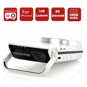 Vidéoprojecteur DLP HDMI pour iPhone 6 iBeam i60 120 lumens Batterie 3000mAh 60 pouces de projection