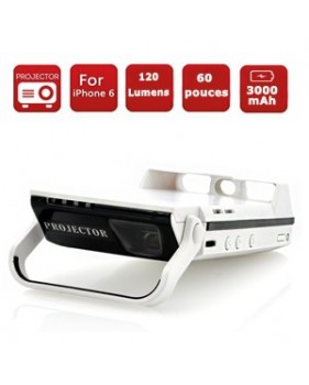 Vidéoprojecteur DLP HDMI pour iPhone 6 iBeam i60 120 lumens Batterie 3000mAh 60 pouces de projection
