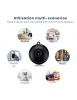 Mini caméra de surveillance intérieure sans fil, vision nocturne, audio bidirectionnel, détection de mouvement + Carte SD 128 GB