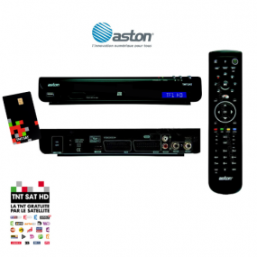Aston Simba HD TNTSAT - Terminal numérique TNTSAT HD avec carte Viaccess TNTSAT valable 4 ans + Cordon HDMI offert