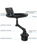 Support Voiture 360° – Plateau Gobelets & Téléphone avec Bras Pivotant