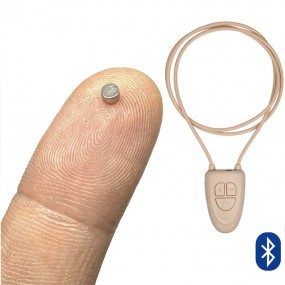 Oreillettes Bluetooth Invisibles avec Microphone, Système d'Induction Magnétique, Couleur Chair