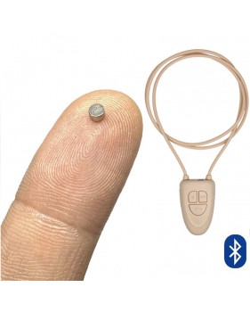 Oreillettes Bluetooth Invisibles avec Microphone, Système d'Induction Magnétique, Couleur Chair