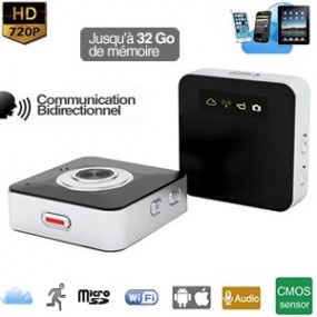 Mini caméra DVR Autonome HD 720p - WIFI - Webcam - MicroSD jusqu’à 32 Go