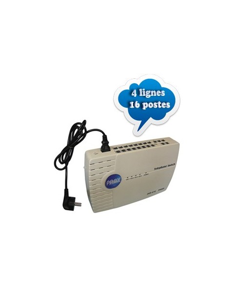 Central standard telephonique 4 lignes - 16 postes - analogique autocommutateur - PABX
