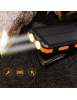 Power Bank solaire 80 000mAh – Étanche, double USB, LED – Pour iPhone, Xiaomi, Samsung