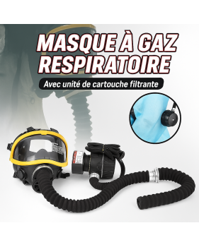Masque à gaz complet alimenté par flux d'air constant – Système respiratoire de protection pour la sécurité au travail