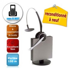 Un micro-casque de bureau sans fil anti-bruit avec un haut-parleur mono - JABRA GN9120™ DECT GAP - Reconditionné à neuf