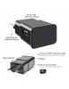Mini caméra d'espionnage intelligente chargeur USB prise européenne, WIFI et DV, HD 1080P, carte micro SD 128GO