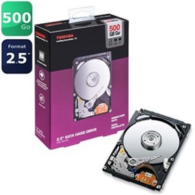 Disque Dur 2,5" SATA II 3Gb/s - 500Go - 5400 tr/min cache 8 mo - Toshiba