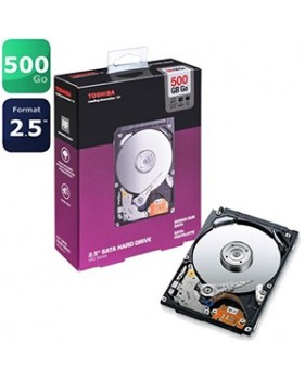 Disque Dur 2,5" SATA II 3Gb/s - 500Go - 5400 tr/min cache 8 mo - Toshiba