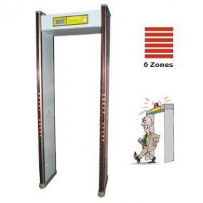 Portique sécurité - détection de métaux - 6 zones