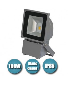Projecteur éclairage à Led 6300Lumens - 100W blanc chaud 220v - étanche IP65 aluminium