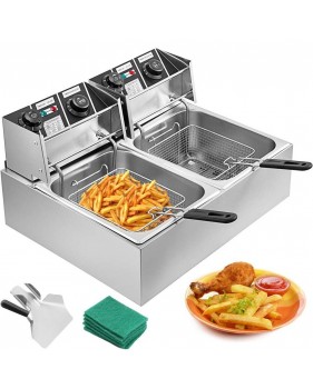 Double Friteuse Electrique Professionnelle 2 Cuve Inox 2 x 10L 5000W
