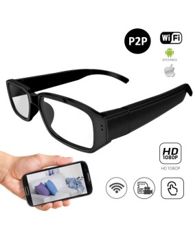 Lunettes avec caméra Wifi + FULL HD + transmission vidéo en direct (Android & iOS)