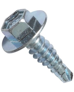 vis autoforeuse, en acier inoxydable, 6.3 mm X 32 mm, Vis Auto Perforante avec joint d'étanchéité