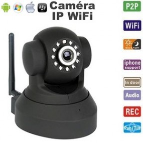 Caméra réseau IP couleur WIFI -11 LED IR - Vision nocturne 15m - Motorisée - Compatible iPhone, 3G phone , Smartphone