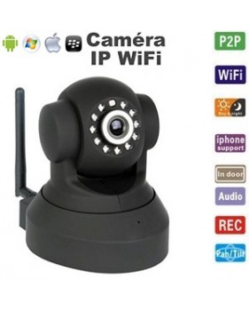 Caméra réseau IP couleur WIFI -11 LED IR - Vision nocturne 15m - Motorisée - Compatible iPhone, 3G phone , Smartphone