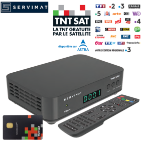 Servimat VELA HD – Récepteur Satellite TNTSAT HD + Carte TNTSAT
