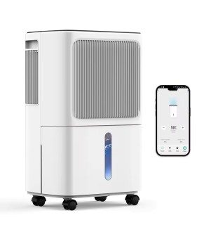 déshumidificateur intelligent Wi-Fi 240W, ioniseur, silencieux ≤36 dB, purifie et régule l’humidité jusqu’à 40 m²