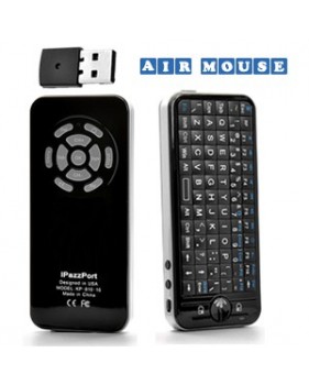 Mini-clavier sans fil avec souris intégrée gyroscopique - Télécommande - iPazzPort Fly Air - 2.4G - jusqu’à 8 métres