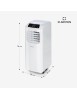 Climatiseur portable Klarstein Pure Blizzard Smart 9000 BTU, déshumidificateur WiFi R290, 44 m²