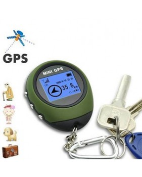 Mini Récepteur GPS - Localisateur avec affichage LCD et porte-clefs