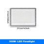 Projecteur LED extérieur 500W avec capteur de mouvement réflecteur, étanche IP65