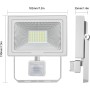 Projecteur Extérieur LED avec Détecteur de Mouvement 60W pour Garage, Balcon