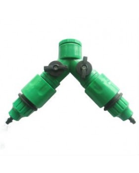Raccord 1/4 tuyau irrigation 2 voies arrosage