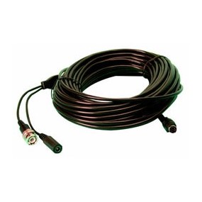 Cordon mini din mâle vers BNC mâle et jack - pour caméra de surveillance - 20m