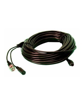 Cordon mini din mâle vers BNC mâle et jack - pour caméra de surveillance - 20m