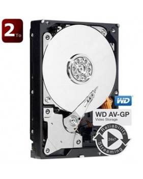 Disque Dur 3.5 SATA 3Gb/s Western Digital AV-GP - 2To (2000Go)  - 5400 tr/s - 64Mo