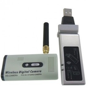 Kit caméra couleur sans fil CMOS 1/4" - 2,4 GHz +  Enregistreur DVR numérique USB 4 canaux