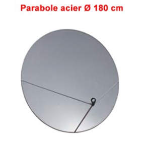 Parabole Offset en Acier galvanisé 180 cm (195 x 180 cm) Gris clair