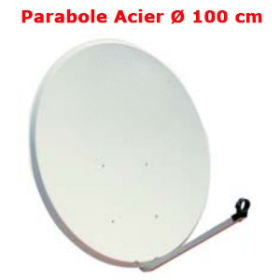 Parabole en Acier galvanisé 100 cm (104x 95 cm) Gris clair