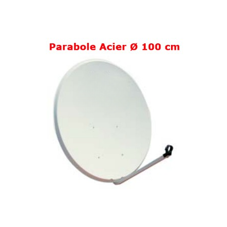 Parabole en Acier galvanisé 100 cm (104x 95 cm) Gris clair