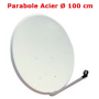 Parabole en Acier galvanisé 100 cm (104x 95 cm) Gris clair