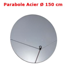 Parabole Offset en Acier galvanisé 150 cm (163 x 150 cm) Gris clair