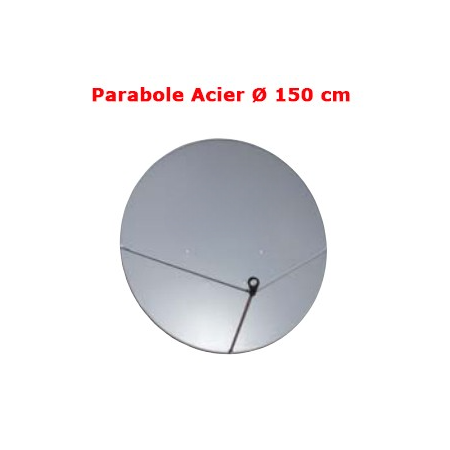 Parabole Offset en Acier galvanisé 150 cm (163 x 150 cm) Gris clair