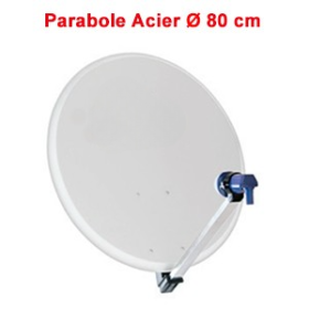 Parabole en Acier 80 cm (79.5 x 73 cm) Gris clair