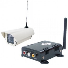 Kit Caméra couleur sans fil CCD 1/3" + Récepteur A/V 2.4 GHz - 8 canaux - 2000mW - Portée 5000m (réservé à l’exportation)