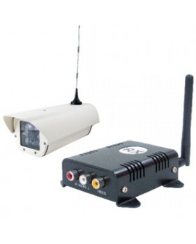 Kit Caméra couleur sans fil CCD 1/3" + Récepteur A/V 2.4 GHz - 8 canaux - 2000mW - Portée 5000m (réservé à l’exportation)