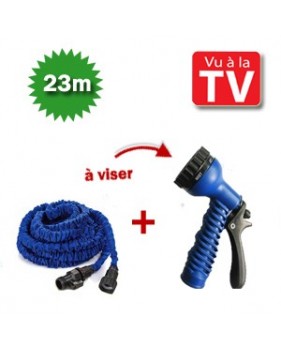 Tuyau d’arrosage extensible Xhose  8 m ouvert jusqu’à 23m  + Pistolet 7 jets à viser