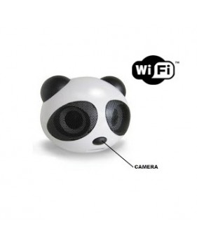 Haut parleur Panda avec caméra caché couleur et DVR - Wifi + carte SD 4 Go